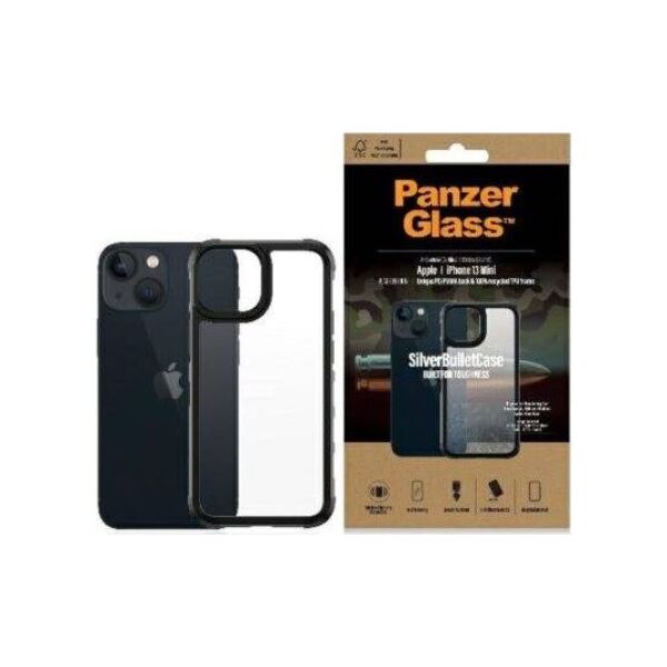 PanzerGlass PanzerGlass ClearCase iPhone 13 Mini 5.4" black Antibacterial Military grade SilverBullet 0318