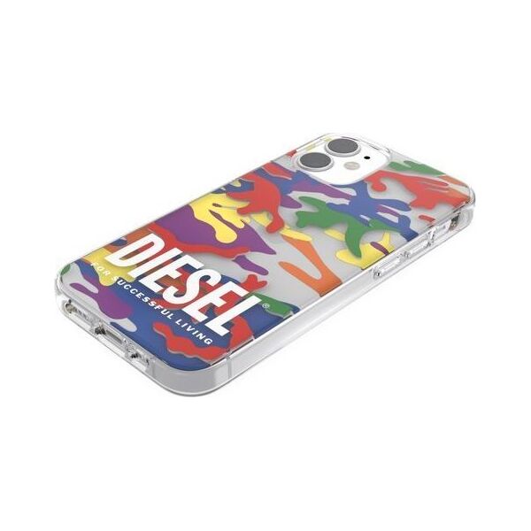 Diesel DIESEL CLEAR CASE PRIDE CAMO AOP IPHONE 12 MINI WIELOBARWNY standard