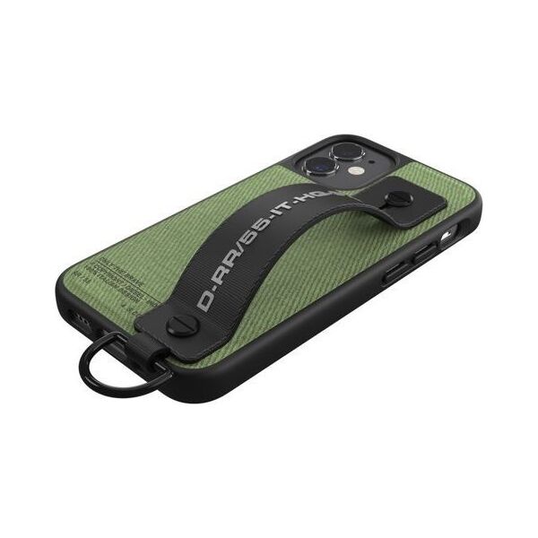 Diesel DIESEL HANDSTRAP CASE UTILITY TWILL IPHONE 12 MINI CZARNY/ZIELONY standard