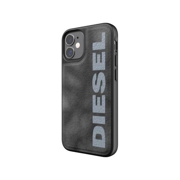Diesel DIESEL MOULDED CASE BLEACHED DENIM IPHONE 12 MINI SZARY/BIAŁY standard