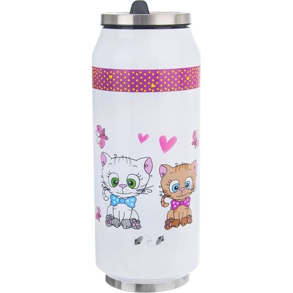 Orion Kubek termiczny termos bidon kotki kotek PUSZKA 400 ml