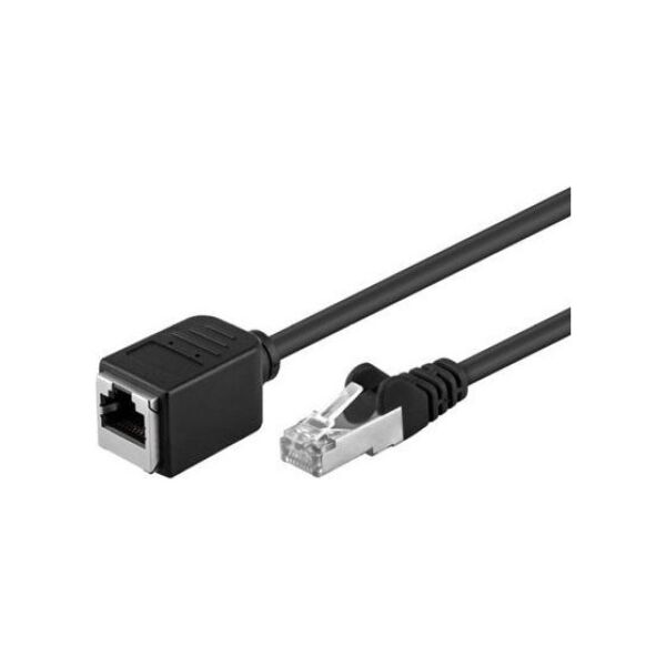 Goobay Goobay Extension Cable 73386 Cat 5E, F/UTP, Black, 0.5 m