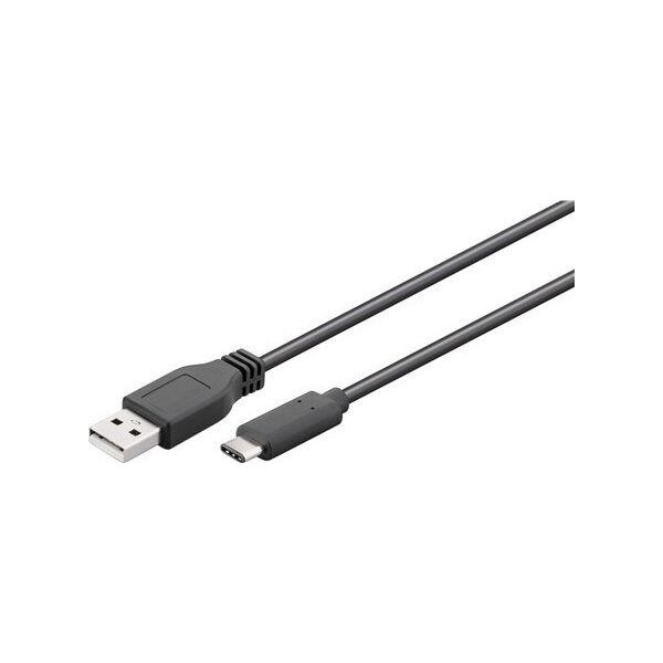 Kabel USB Goobay USB-A - USB-C 1 m Czarny (55466)