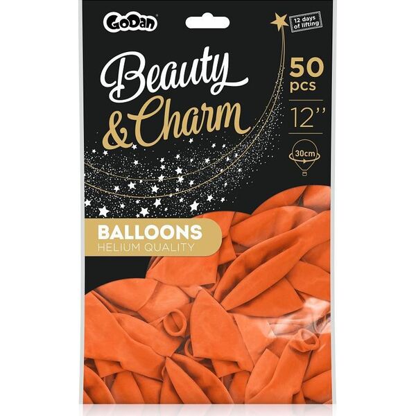 GoDan Balony pastelowe Pomarańczowe, B&C, 30 cm, 50 szt.