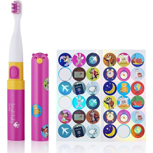 Szczoteczka Brush-baby Go-KIDZ Electric Travel Różowa