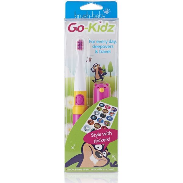 Szczoteczka Brush-baby Go-KIDZ Electric Travel Różowa