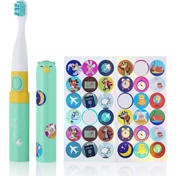 Szczoteczka Brush-baby Go-KIDZ Electric Travel Zielona