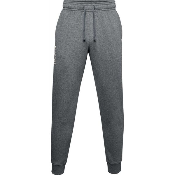 Under Armour Spodnie męskie Under Armour Rival Fleece 3Logo Jogger ciemnoszare 1357131 012 S