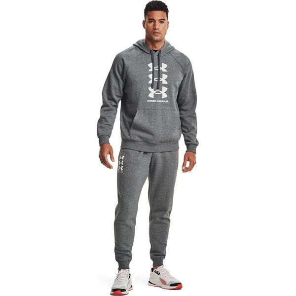 Under Armour Spodnie męskie Under Armour Rival Fleece 3Logo Jogger ciemnoszare 1357131 012 S