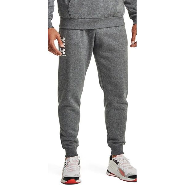 Under Armour Spodnie męskie Under Armour Rival Fleece 3Logo Jogger ciemnoszare 1357131 012 S