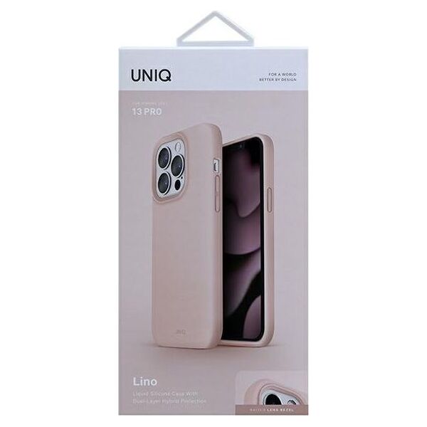 Uniq Etui UNIQ Lino Apple iPhone 13 Pro różowy/blush pink