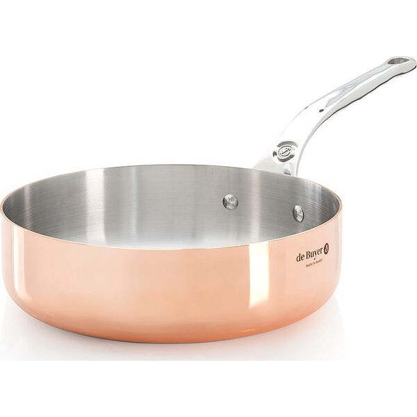 Patelnia De Buyer De Buyer Prima Matera Sauté Pan Copper/steel 16cm straight ind.