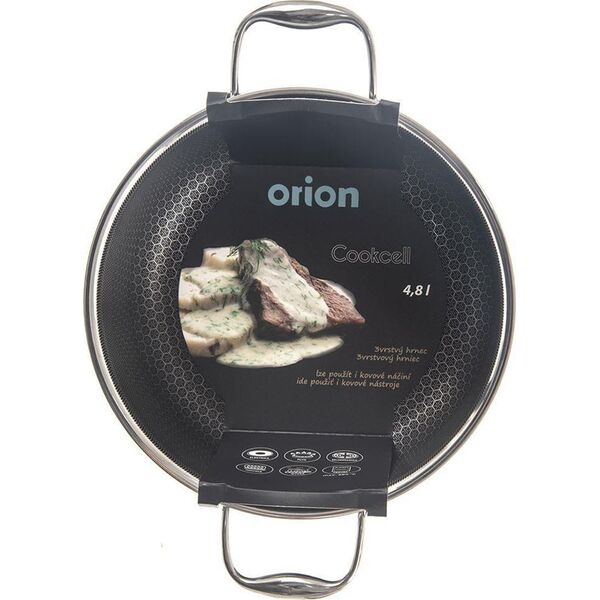 Orion Garnek stalowy z powłoką nieprzywierającą premium COOKCELL ORION 24 cm 4,8 l
