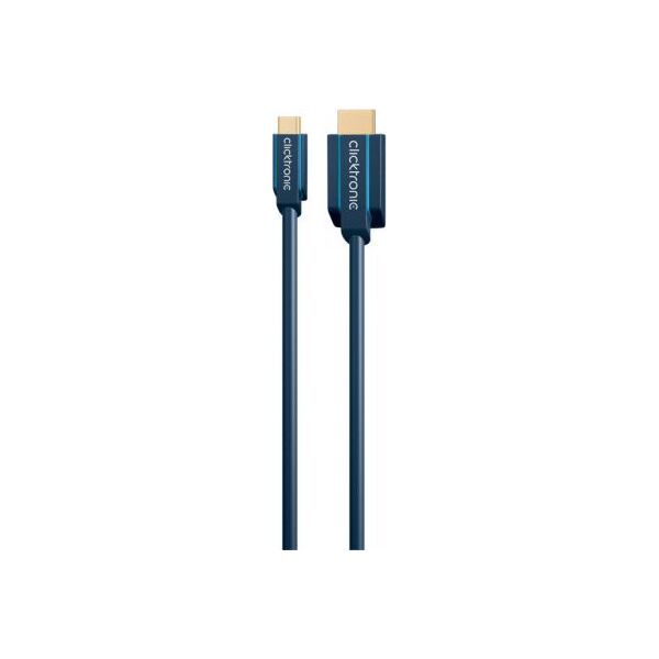 Kabel USB Clicktronic USB-C - HDMI 1 m Granatowy (JAB-6484880)