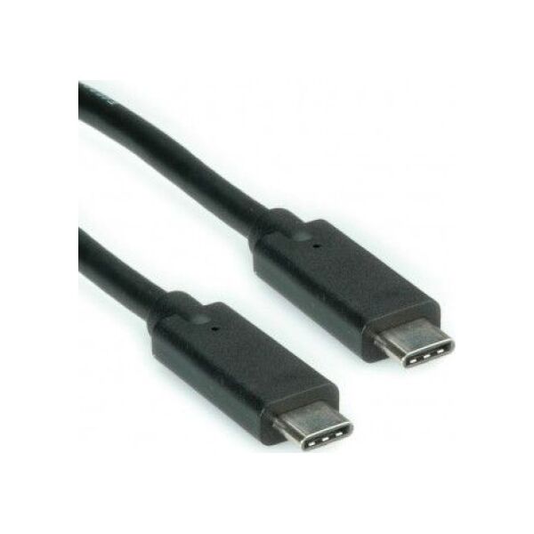 Kabel USB Roline USB-C - USB-C 0.5 m Czarny (11.02.9000)
