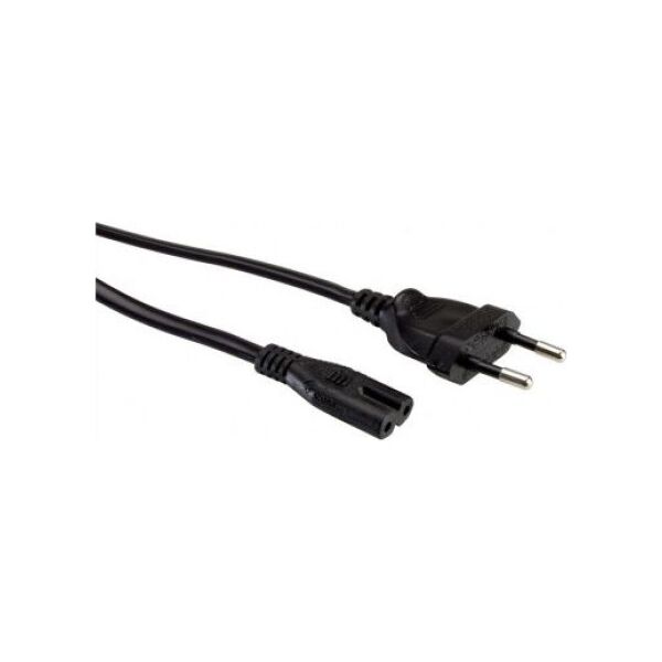 Kabel zasilający Value VALUE Euro Kabel zasilający, 2-pinowy, czarny, 1 m