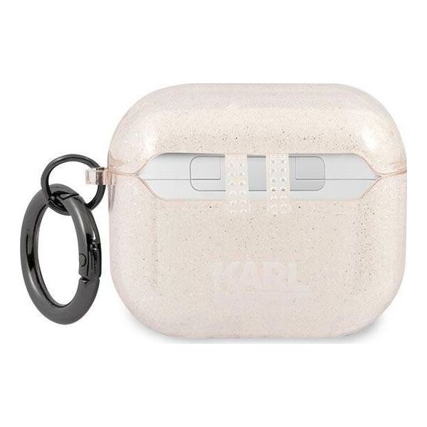Karl Lagerfeld Etui ochronne KLA3UKHGD Glitter Karl`s Head do AirPods 3 złote