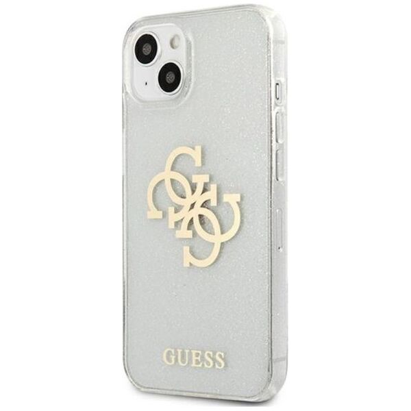 Guess Etui Guess GUHCP13SPCUGL4GTR Apple iPhone 13 mini transparent hard case Glitter 4G Big Logo