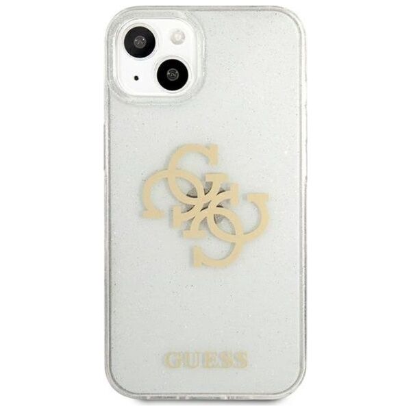 Guess Etui Guess GUHCP13SPCUGL4GTR Apple iPhone 13 mini transparent hard case Glitter 4G Big Logo