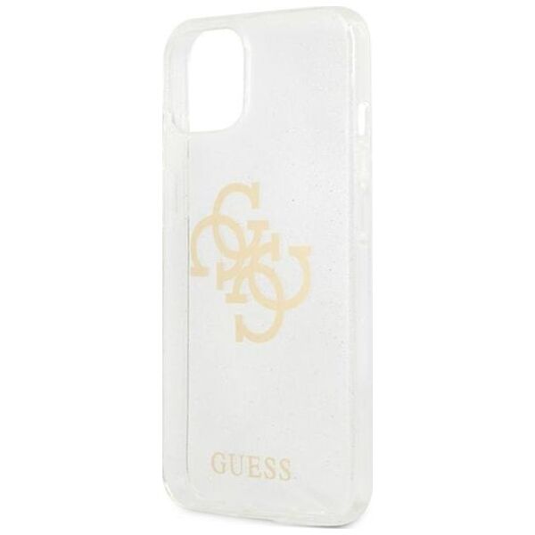 Guess Etui Guess GUHCP13SPCUGL4GTR Apple iPhone 13 mini transparent hard case Glitter 4G Big Logo