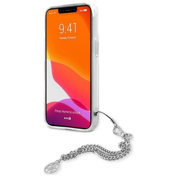 Guess Etui Guess GUHCP13SKSPESI Apple iPhone 13 mini srebrny/silver hardcase Peony Chain Collection