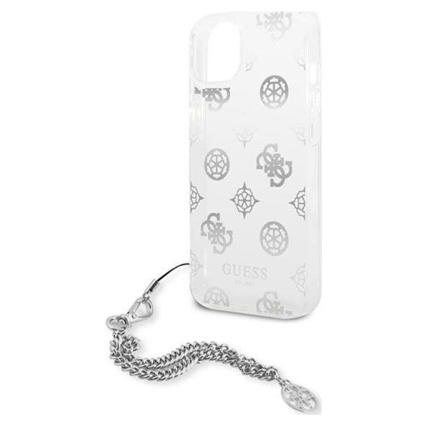 Guess Etui Guess GUHCP13SKSPESI Apple iPhone 13 mini srebrny/silver hardcase Peony Chain Collection