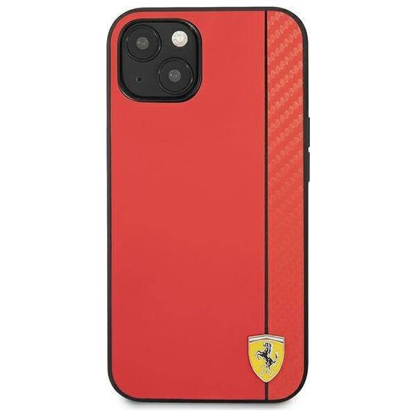 Ferrari Ferrari FESAXHCP13SRE iPhone 13 mini 5,4" czerwony/red hardcase On Track Carbon Stripe