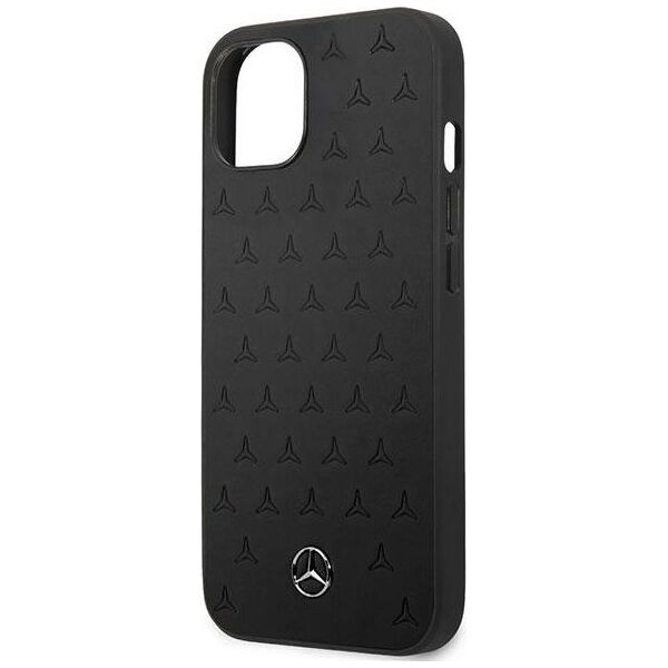 Mercedes Mercedes MEHCP13SPSQBK iPhone 13 mini 5,4" czarny/black hardcase Leather Stars Pattern