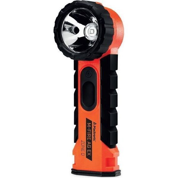 Latarka MacTronic Latarka ręczna kątowa, Mactronic M-FIRE AG, 323 lm, bateryjna (4x AA), zestaw (baterie, klips metalowy, klips z tworzywa), kolor pomarańczowy, pudełko