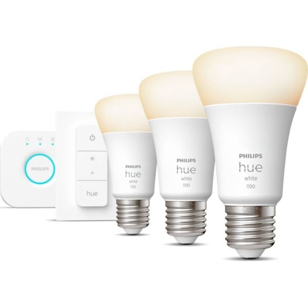Philips Hue Zestaw startowy mostek + 3 x żarówka E27 9.5W W BT + przełącznik