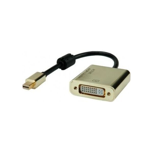 Adapter USB Roline ROLINE Kabel Adapter GOLD, MiniDP-DVI, M/F, v1.2