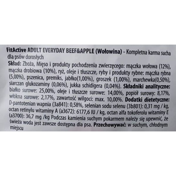 FIT ACTIVE EVERYDAY BEEF&APPLE 15kg