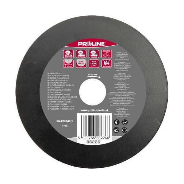 Pro-Line TARCZA PŁASKA TARNIK ŚREDNIE ZĘBY TYP A 125MM PROLINE