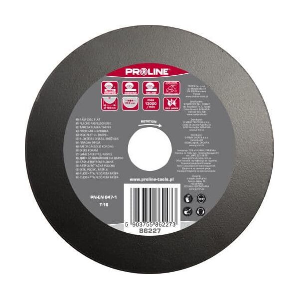 Pro-Line TARCZA PŁASKA TARNIK DROBNE ZĘBY TYP B 125MM PROLINE