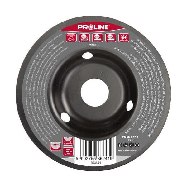 Profix TARCZA WYPUKŁA TARNIK GRUBE ZĘBY 125MM PROLINE