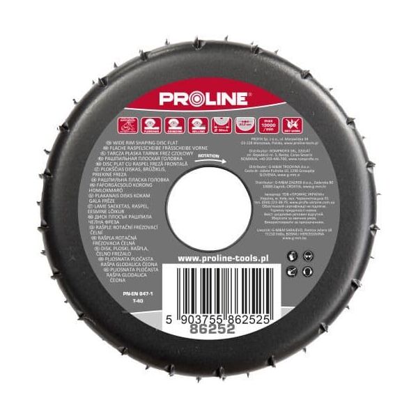 Profix TARCZA PŁASKA TARNIK GRUBE ZĘBY FREZ CZOŁOWY 120MM PROLINE