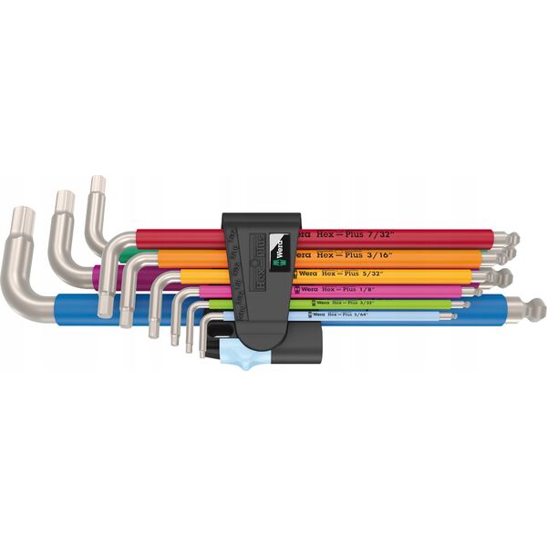 Wera Wera 3950/9 Hex-Plus Multicolour Imperial Stainless 1