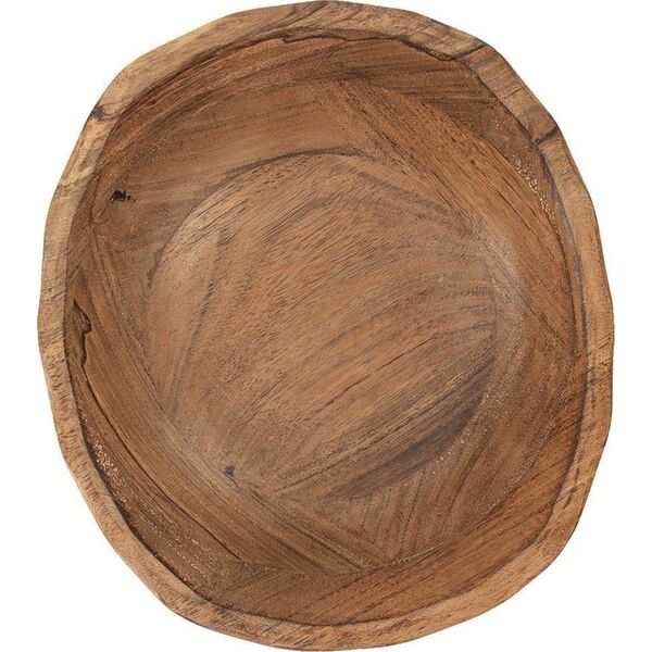 Qualy Miska drewniana mango na owoce i warzywa misa do serwowania dań sałatek dekoracyjna 30x27,5 cm 1,6 l