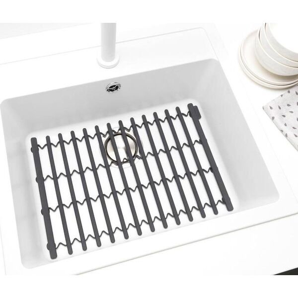 Brabantia Silikonowa mata do zlewu ciemno szara 302589