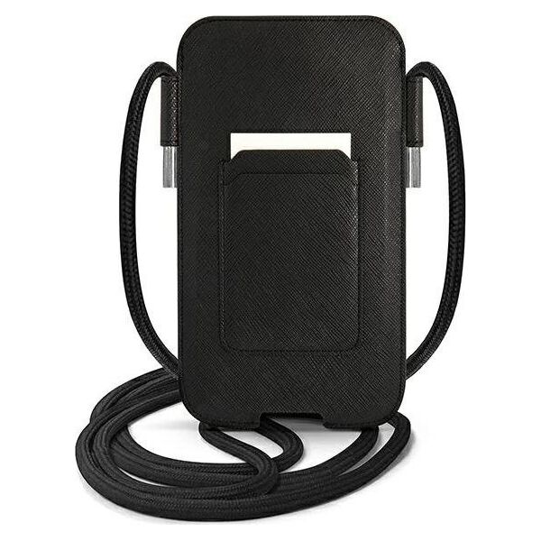 Guess Guess Torebka GUPHMPSASBBK 6,1" czarny/black Saffiano Strap
