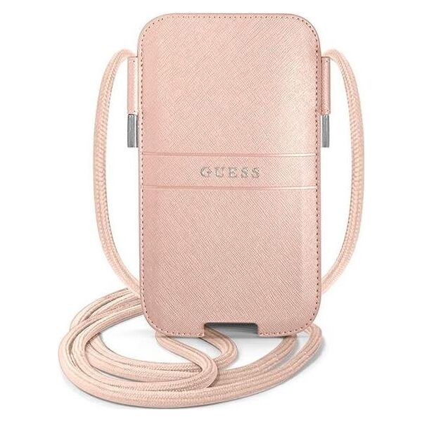 Guess Guess Torebka GUPHMPSASBPI 6,1" różowy/pink Saffiano Strap