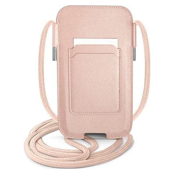 Guess Guess Torebka GUPHMPSASBPI 6,1" różowy/pink Saffiano Strap