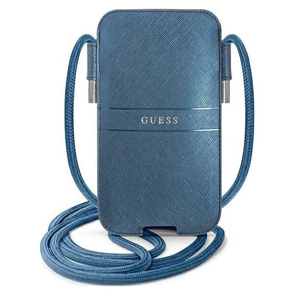 Guess Guess Torebka GUPHLPSASBBL 6,7" niebieski/blue Saffiano Strap