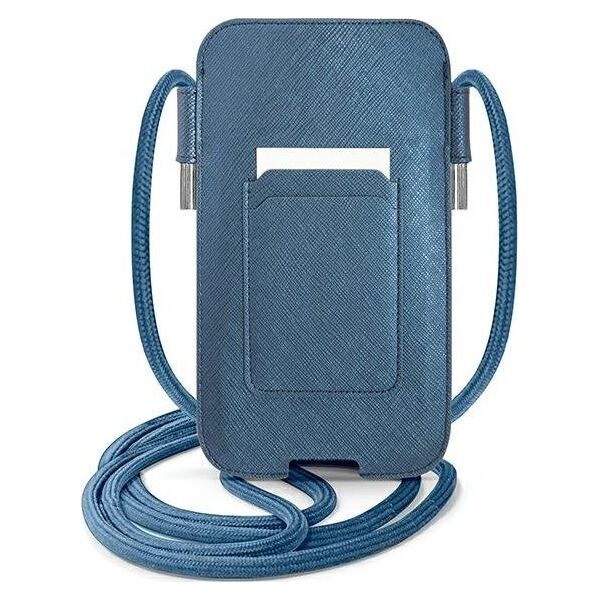 Guess Guess Torebka GUPHLPSASBBL 6,7" niebieski/blue Saffiano Strap