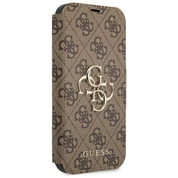 Guess Guess GUBKP13L4GMGBR iPhone 13 Pro / 13 6,1" brązowy/brown book 4G Big Metal Logo