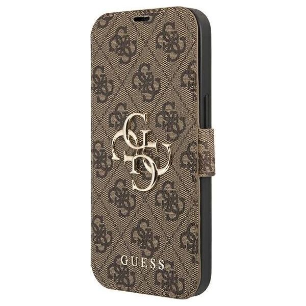 Guess Guess GUBKP13X4GMGBR iPhone 13 Pro Max 6,7" brązowy/brown book 4G Big Metal Logo