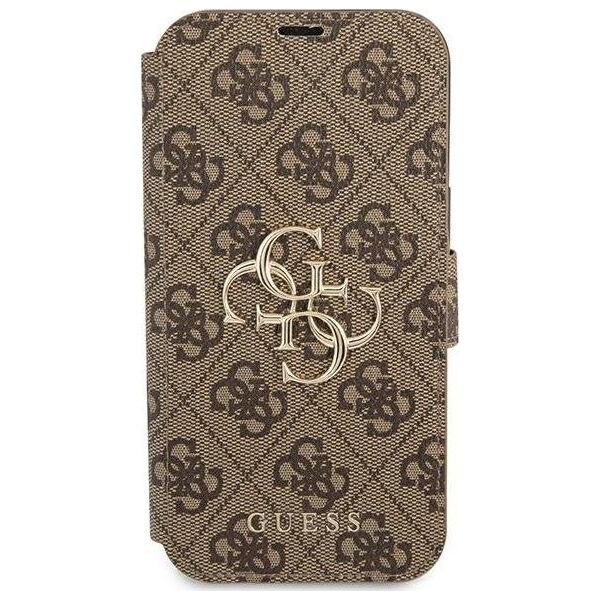 Guess Guess GUBKP13X4GMGBR iPhone 13 Pro Max 6,7" brązowy/brown book 4G Big Metal Logo
