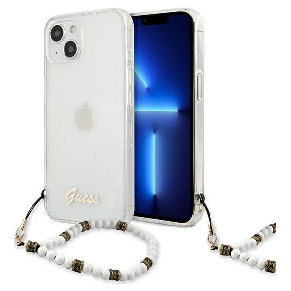 Guess Guess GUHCP13MKPSWH iPhone 13 6,1" Transparent hardcase White Pearl