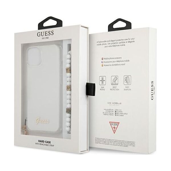 Guess Guess GUHCP13MKPSWH iPhone 13 6,1" Transparent hardcase White Pearl