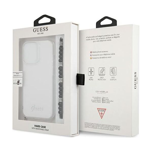 Guess Guess GUHCP13XKPSBK iPhone 13 Pro Max 6,7" Transparent hardcase Black Pearl